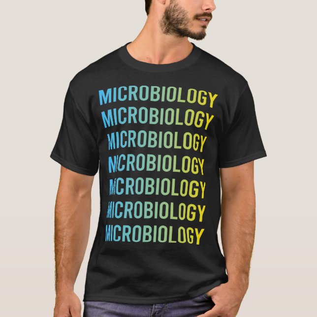 Blue Gult Microbiology Microbiolog T Shirt (Framsida)