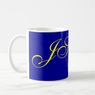 Blue Gult Monogram Consultant Kaffemugg