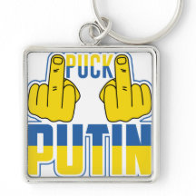 BLUE & GULT PUCK PUTIN MITTEN FINGER
