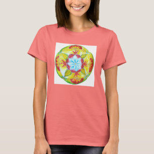 Blue,Gult, Red, Peace Mandala Tee