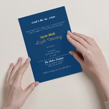 Blue Gult Solid Färg Plain, Aqiqah Baby Shower