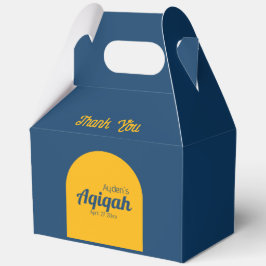 Blue Gult Solid Färg Plain, Aqiqah Baby Shower Presentaskar