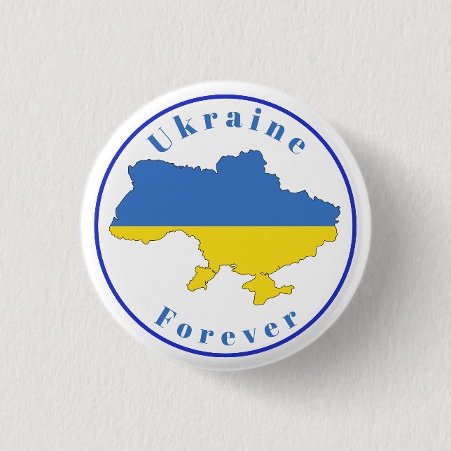 Blue Gult Ukraina Forever Knapp (Framsida)