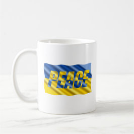 Blue Gult Ukraina Inspired Peace No war Kaffemugg
