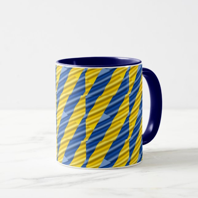 Blue Gult Ukraina Inspired Peace No war Mugg (Framsida höger)