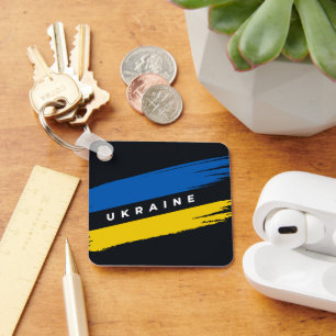 Blue Gult Ukrainas Flagga Emblem Nyckelring