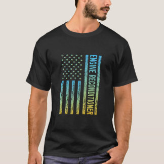 Blue Gult USA flagga - Motordrivna reparatörer T Shirt