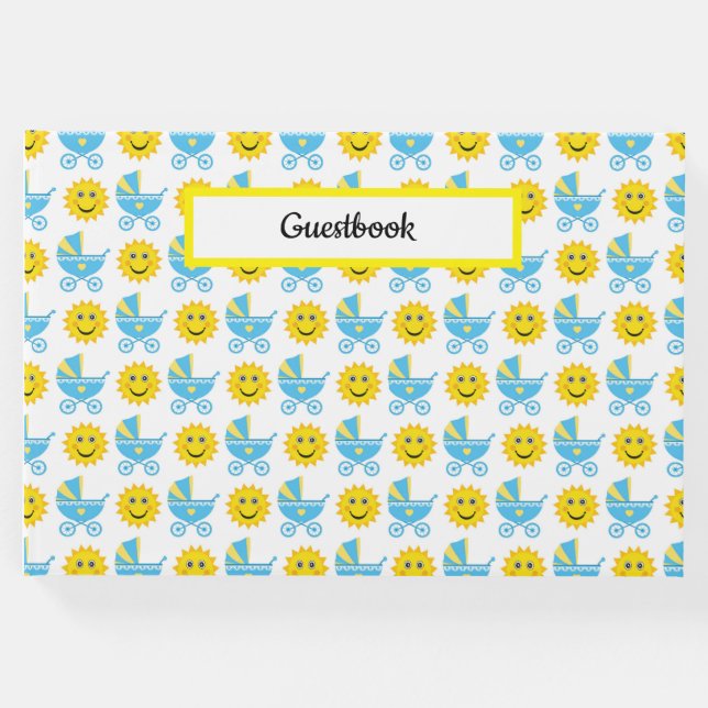 BLUE GULT WHITE BABY CARRIAGES SOL GÄSTBÖCKER (Framsida)