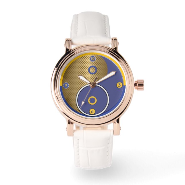 Blue Gult Yin Yang Armbandsur (Framsida)