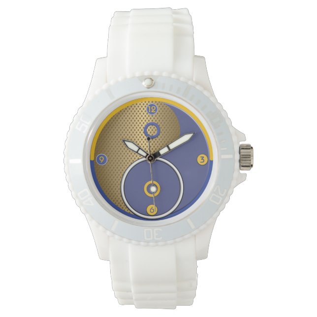 Blue Gult Yin Yang Armbandsur (Framsida)