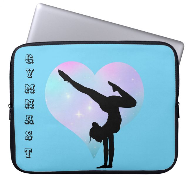 Blue Gymnast Laptop sleeve för den bärbara datorn  (Framsidan)