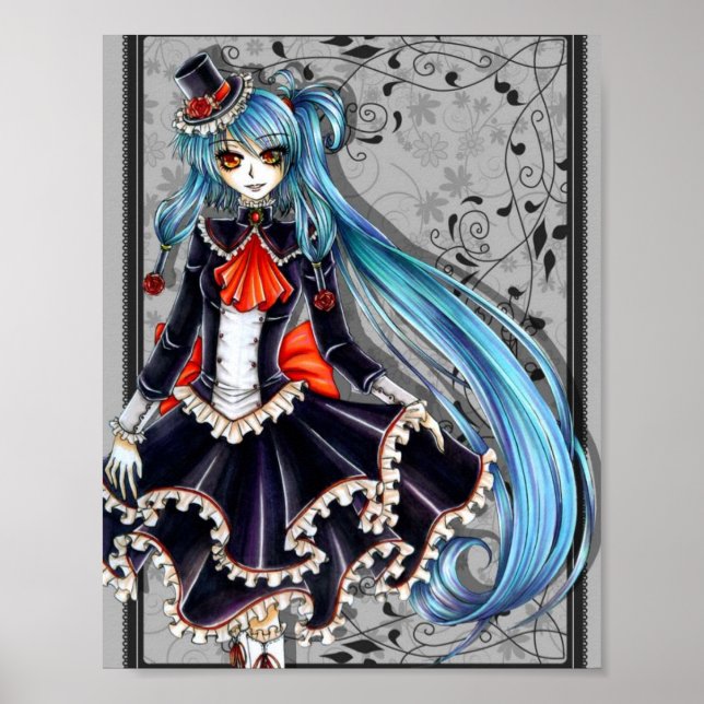 Blue Hair Lolita Poster (Framsidan)