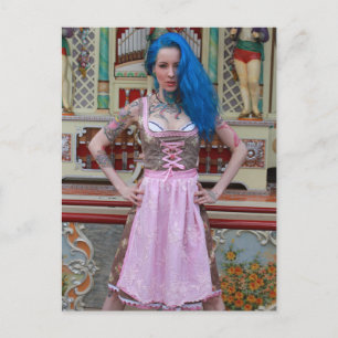 Blue Hair och Tattoos Vykort