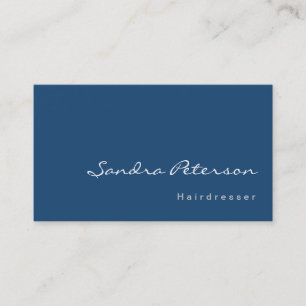 Blue Hairdresser Makeup Artist Stil Consultant Visitkort