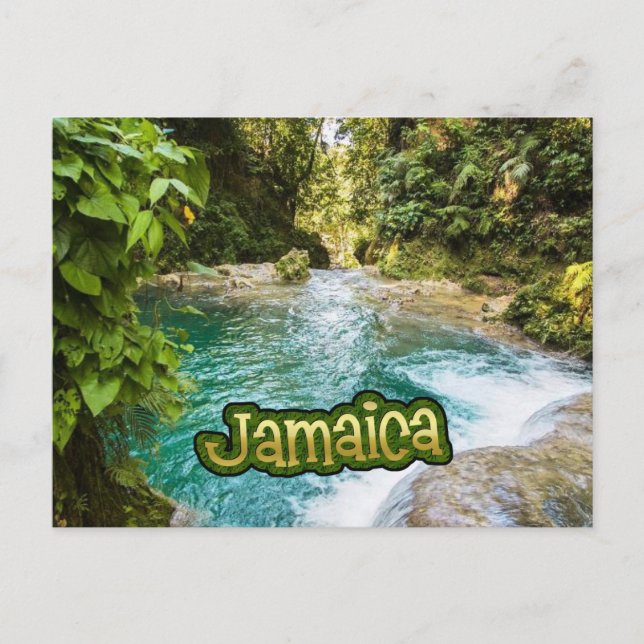 Blue Hål Secret Falls Jamaica Vykort (Framsida)
