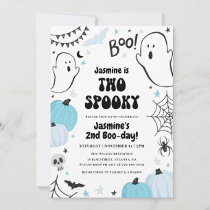Blue Halloween 2:a födelsedagsinbjudan Inbjudningar