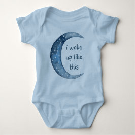 Blue Halva Måne | Boy Baby Anpassningsbar Text T Shirt