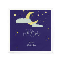 Blue Hand plockade Celestial Star Måne Baby Shower