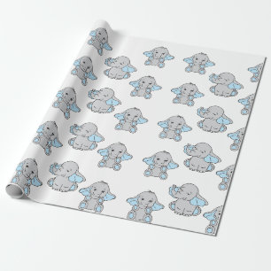 Blue Hand plockade Elephant Mönster Elephant Teckn Presentpapper