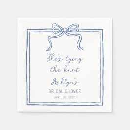 Blue Hand plockade, hon är Gifter sig Napkins Pappersservett