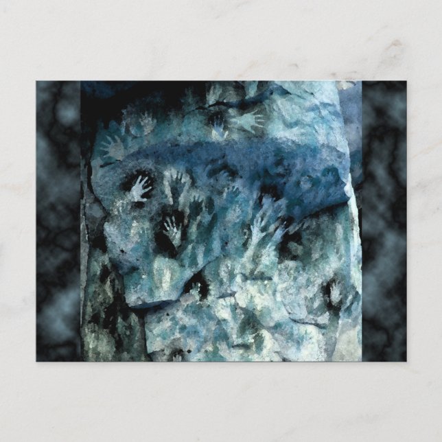 Blue Händer Vykort (Framsida)