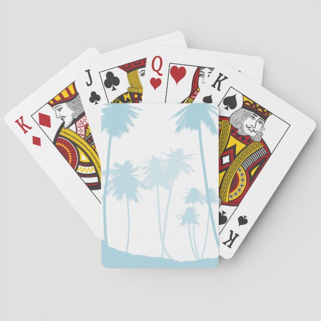Blue Handflatan Träd Casinokort (Baksidan)