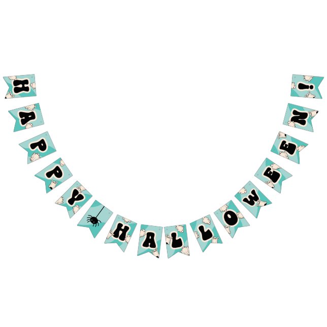 Blue Happy halloween Kids Party Vimplar (Alla)