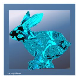Blue Hare Fototryck
