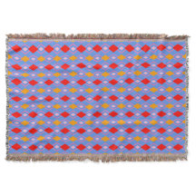 Blue Harlequin Knot Throw Blanket