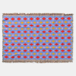 Blue Harlequin Knot Throw Blanket Filt