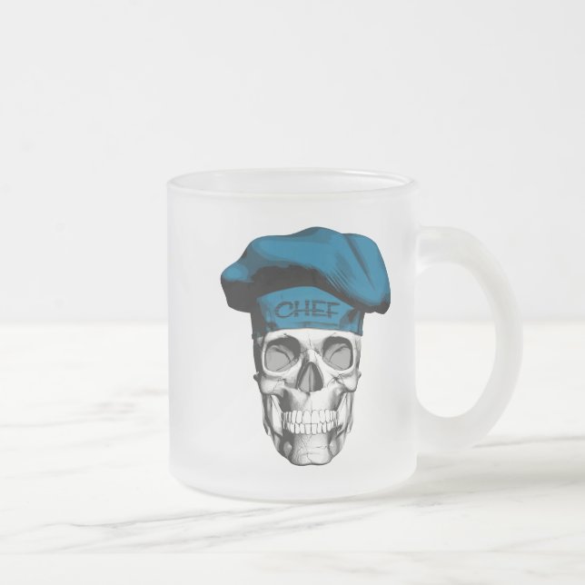 Blue Hat Chef Skull Frostad Glasmugg (Höger)
