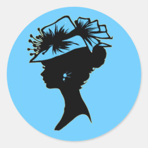 Blue Hat Runt Klistermärke