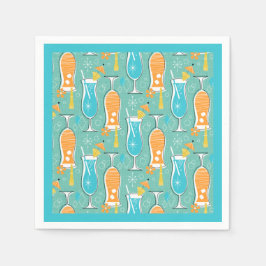 Blue Hawaii and Tropical Itch - Bg Turquoise Pappersservett