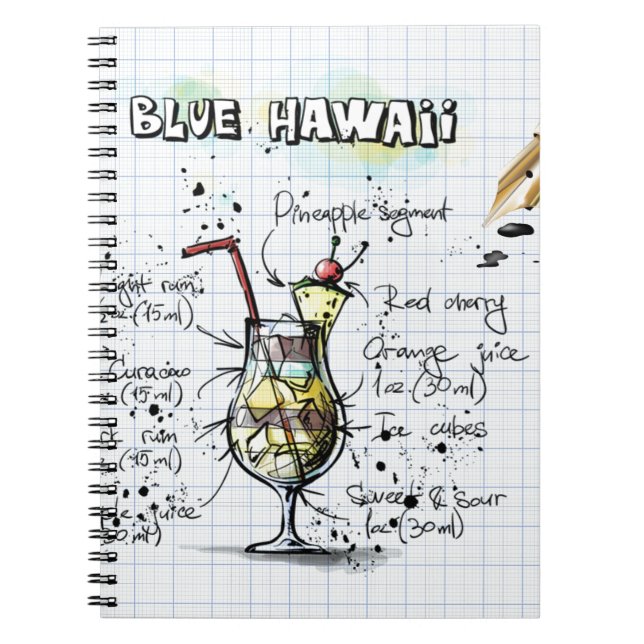 Blue Hawaii Anteckningsbok (Framsidan)