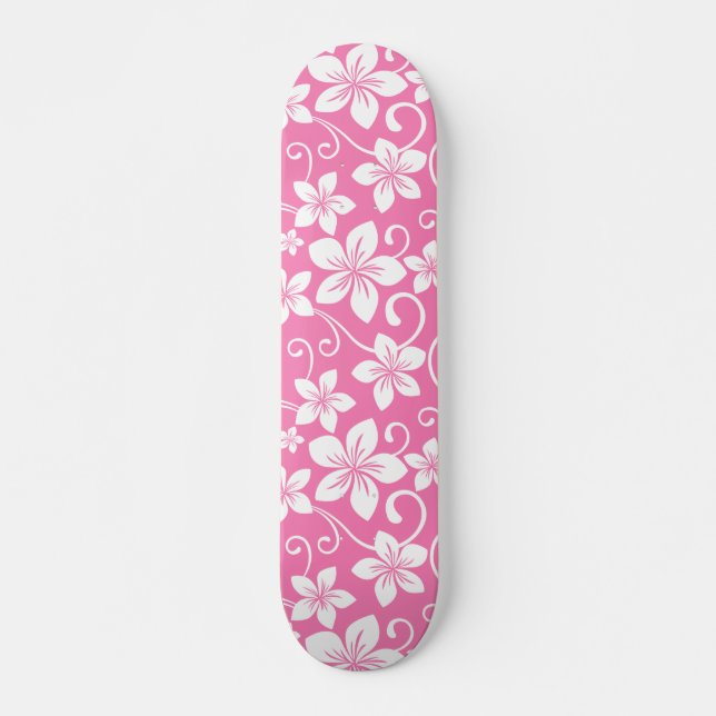 BLUE HAWAII (BUBBLEGUM ROSA) MINI SKATEBOARD BRÄDA 18,5 CM (Framsida)