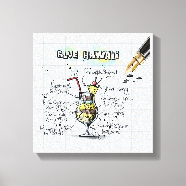 Blue Hawaii Canvastryck (Framsida)