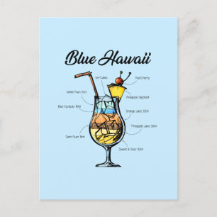 Blue Hawaii Cocktail Recipe Helg Vykort