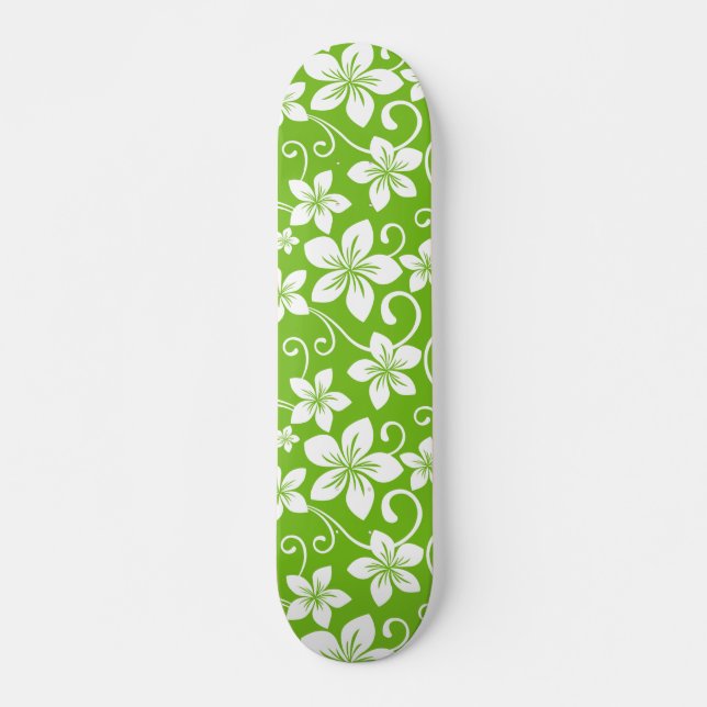 BLUE HAWAII (LIME) MINI SKATEBOARD BRÄDA 18,5 CM (Framsida)
