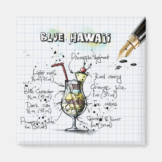 Blue Hawaii Magnet (Framsidan)