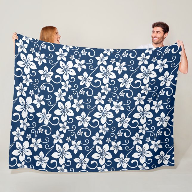 BLUE HAWAII (NAVY BLUE) FLEECEFILT (På plats)