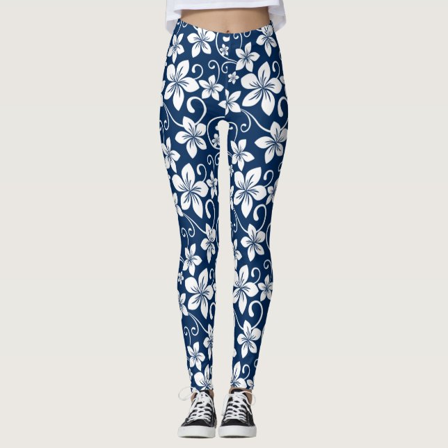 BLUE HAWAII (NAVY BLUE) LEGGINGS (Framsida)