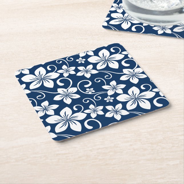 BLUE HAWAII (NAVY BLUE) UNDERLÄGG PAPPER KVADRAT (Vinklad)