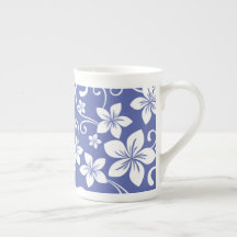 BLUE HAWAII (PERIWINKLE) BONE CHINA MUGG