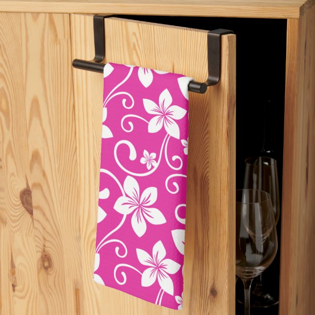 BLUE HAWAII (SHOCK ROSA) KITCHEN TOWEL KÖKSHANDDUK (Thirds Fold)