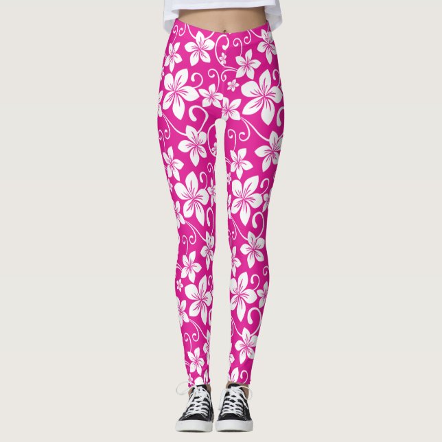 BLUE HAWAII (SHOCK ROSA) LEGGINGS (Framsida)