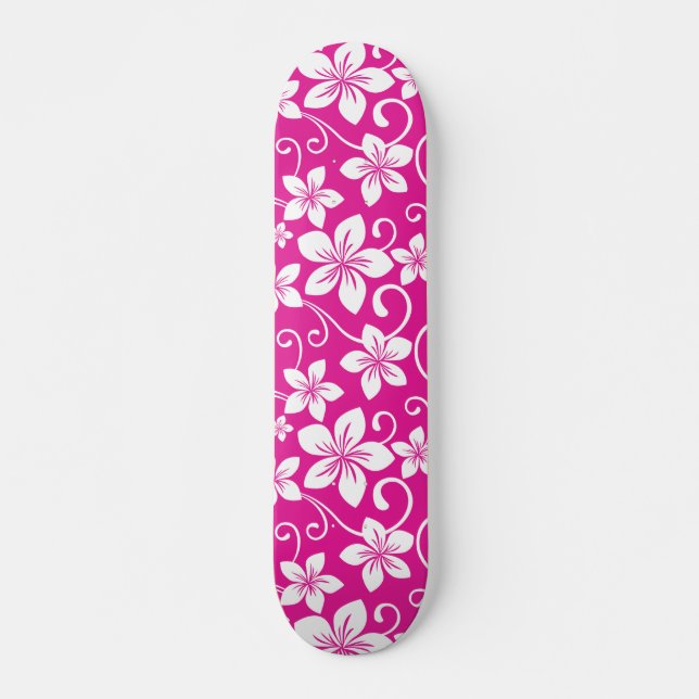 BLUE HAWAII (SHOCK ROSA) MINI SKATEBOARD BRÄDA 18,5 CM (Framsida)