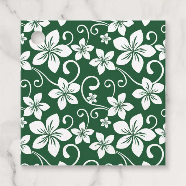 BLUE HAWAII (SKOGSGRÖNT) GÅVOR ETIKETTER (Framsida)