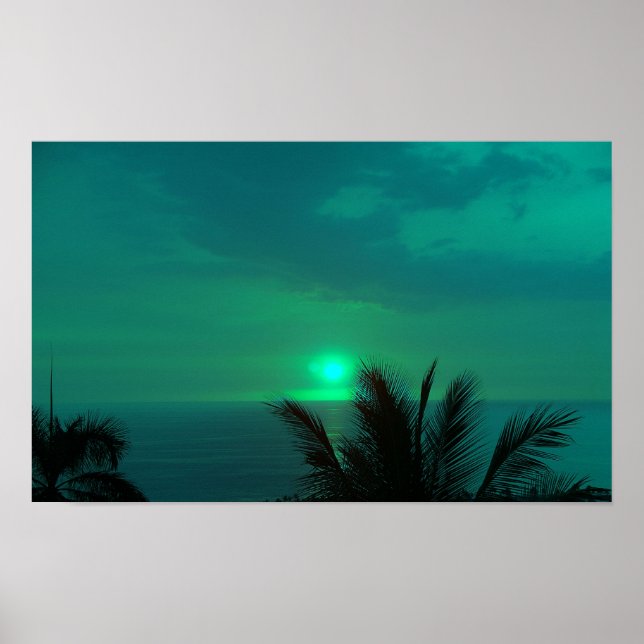 Blue Hawaii Sunset Poster (Framsidan)