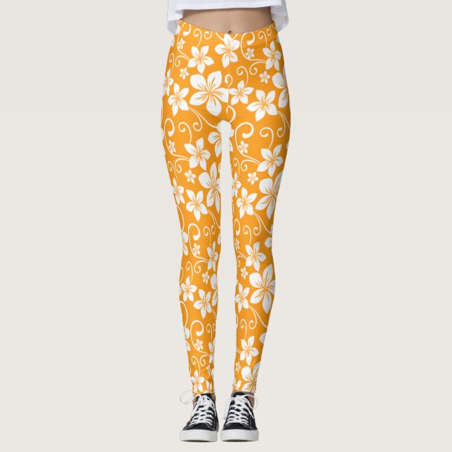 BLUE HAWAII (TANGERINE) LEGGINGS (Framsida)