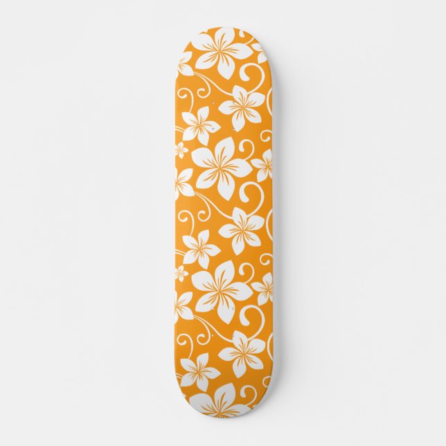 BLUE HAWAII (TANGERINE) MINI SKATEBOARD BRÄDA 18,5 CM (Framsida)